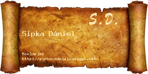Sipka Dániel névjegykártya